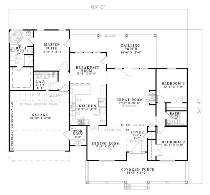 Main Floor Plan for House Plan #310710