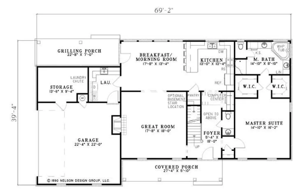 Main Floor Plan for House Plan #310810