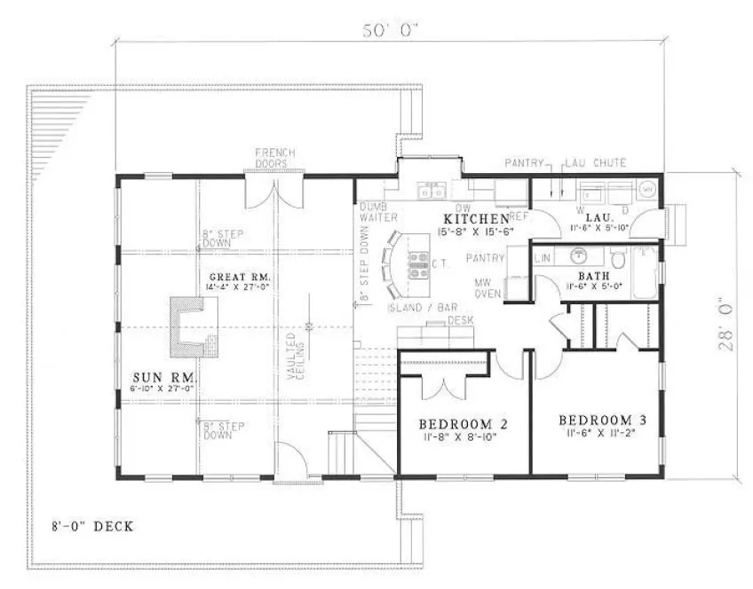Main Floor Plan for House Plan #313710