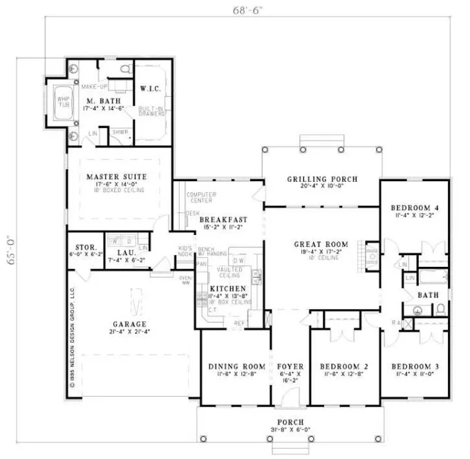 Main Floor Plan for House Plan #315710