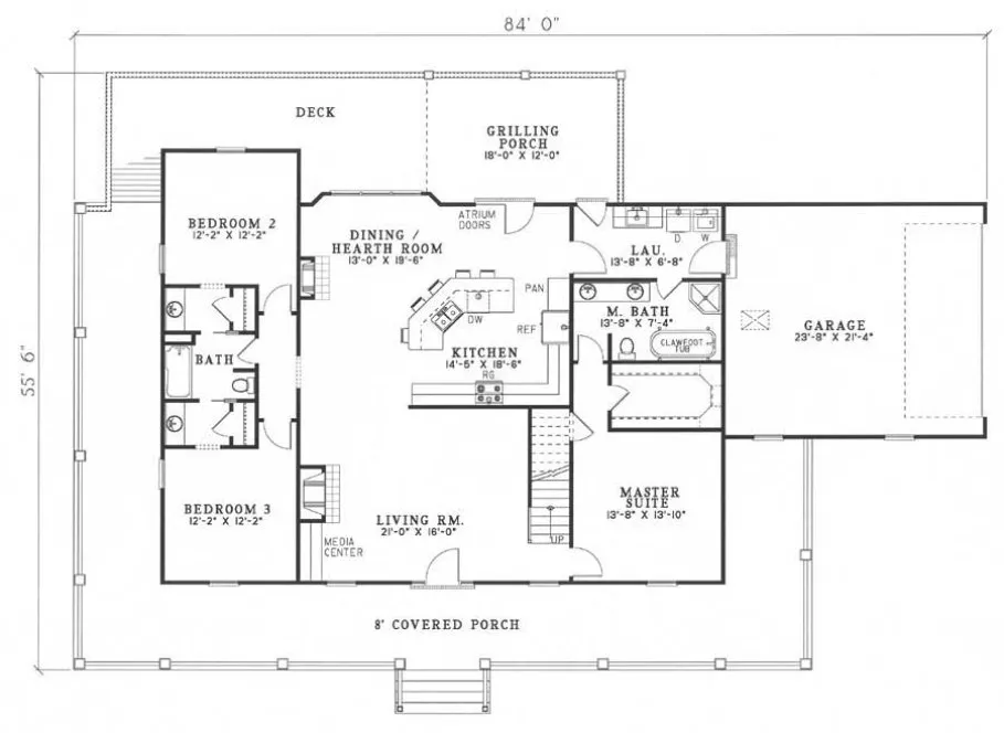 Main Floor Plan for House Plan #318710