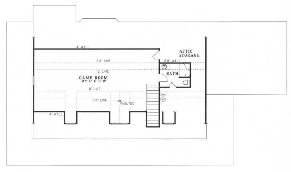 Second Floor Plan for House Plan #318710