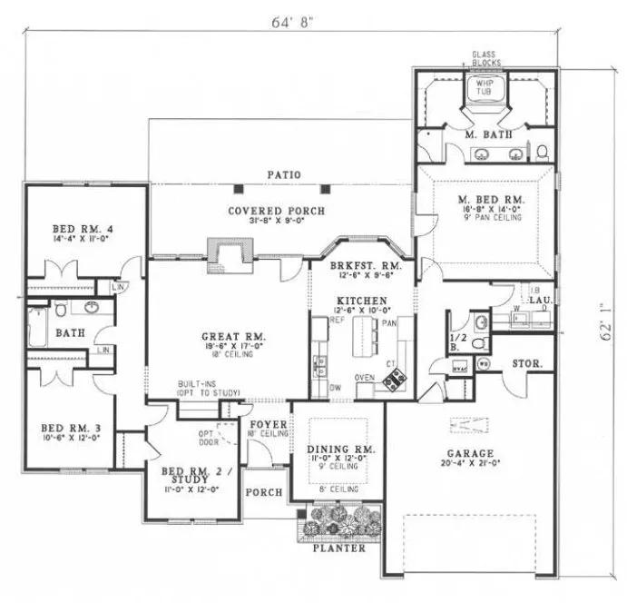 Main Floor Plan for House Plan #310910