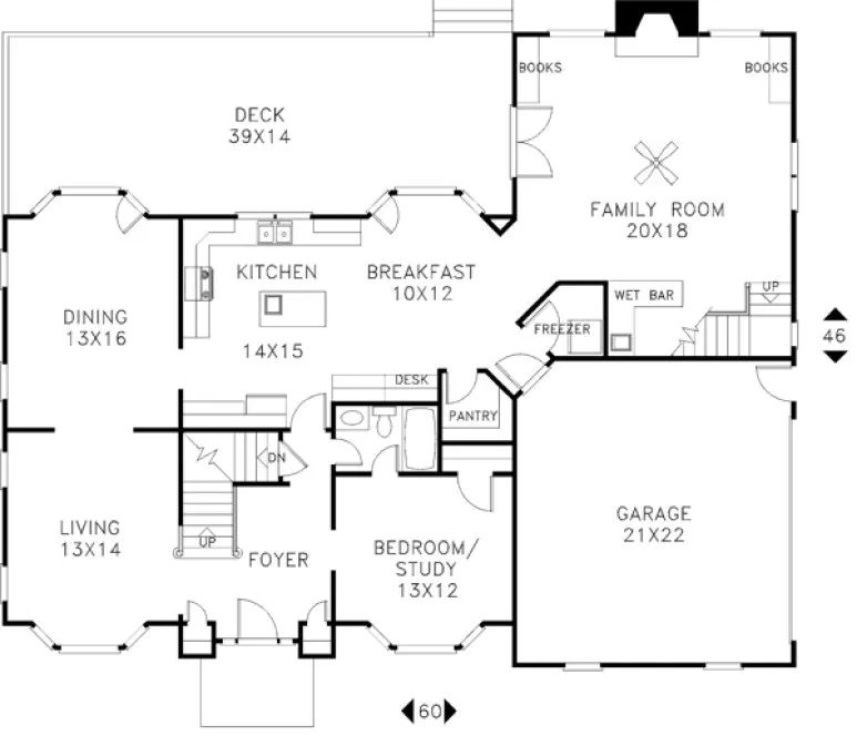 Main Floor Plan for House Plan #273023