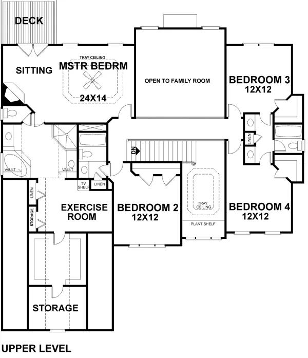 Second Floor Plan for House Plan #277013