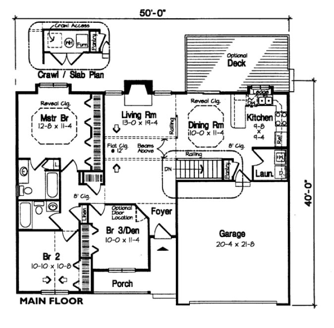 Main Floor Plan for House Plan #189742