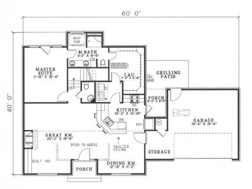 Main Floor Plan for House Plan #316910