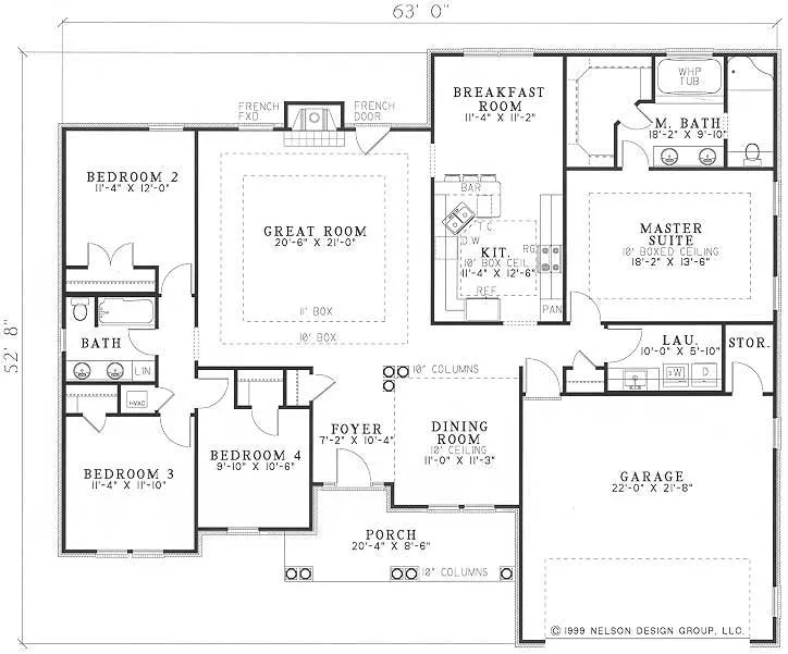 Main Floor Plan for House Plan #311020