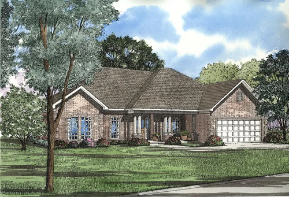 Full Rendering for House Plan #311020
