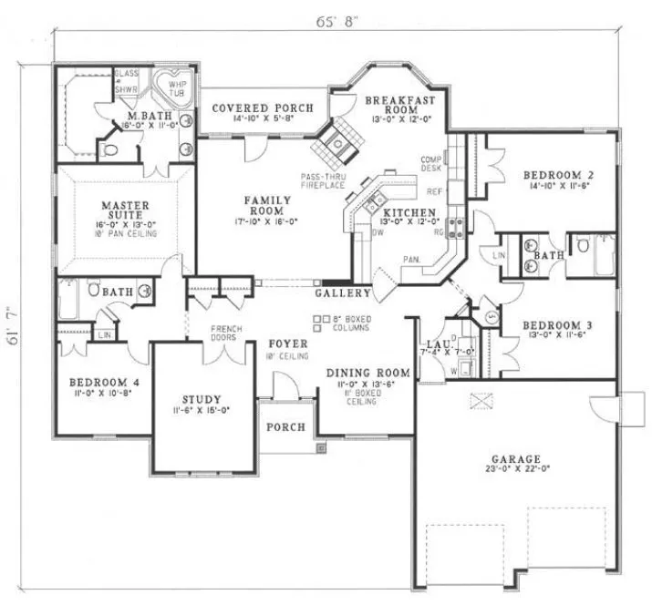 Main Floor Plan for House Plan #314020