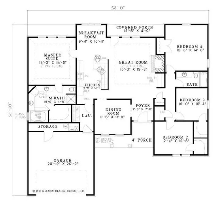 Main Floor Plan for House Plan #315020