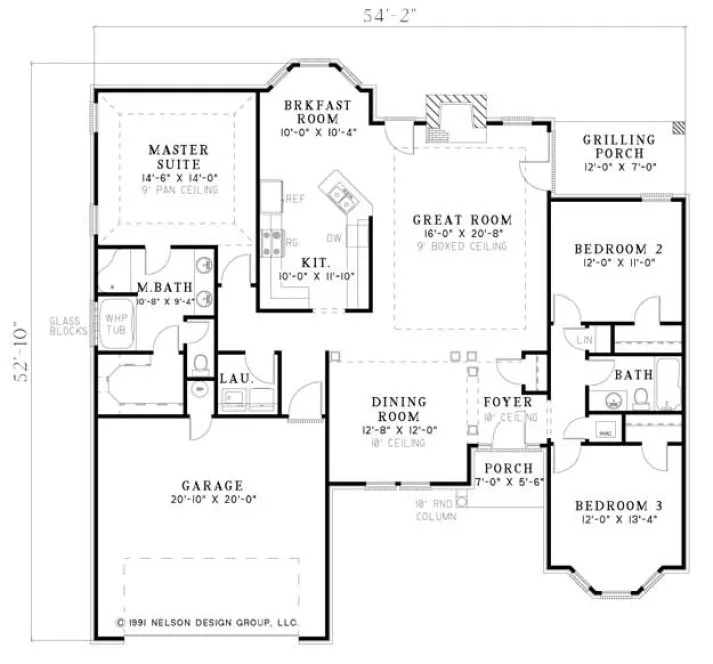 Main Floor Plan for House Plan #316020