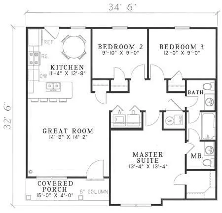 Main Floor Plan for House Plan #317020