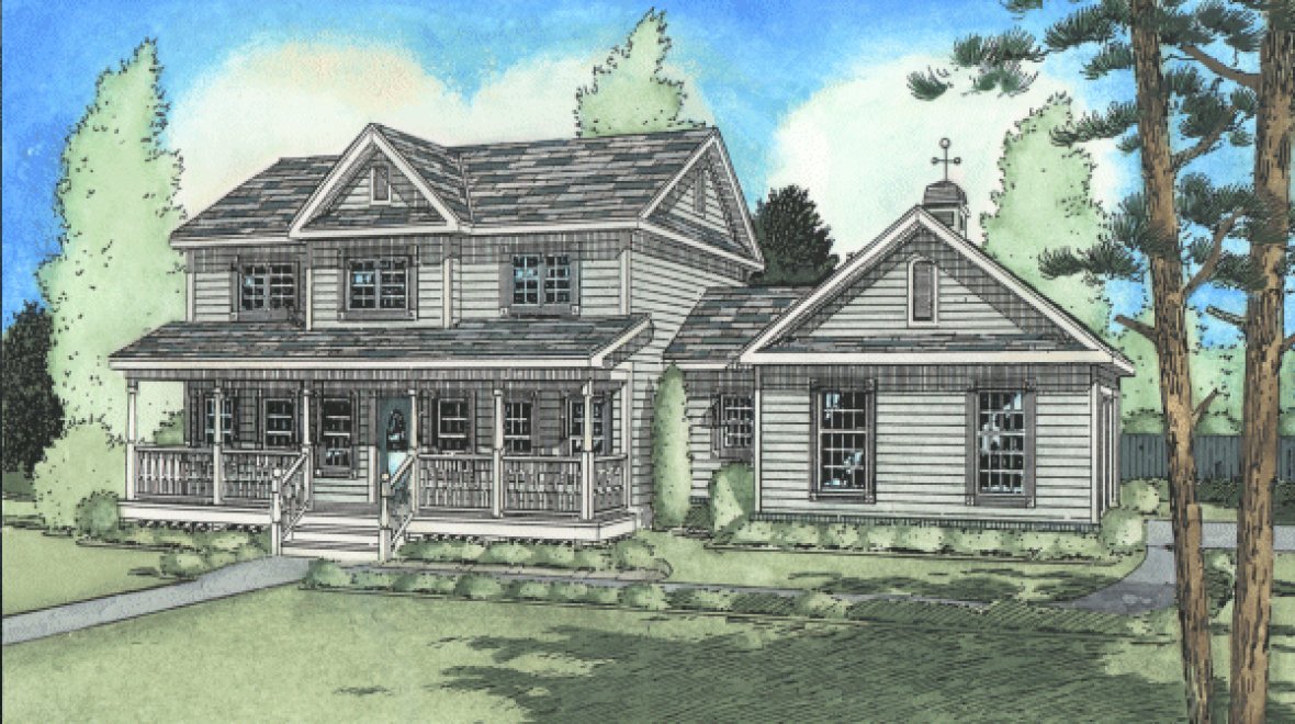 Full Rendering for House Plan #185442