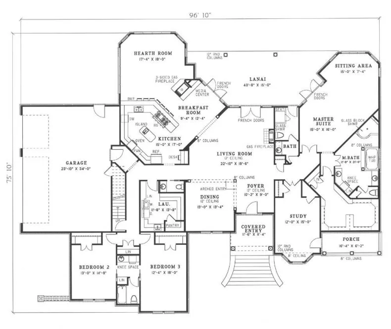 Main Floor Plan for House Plan #314120