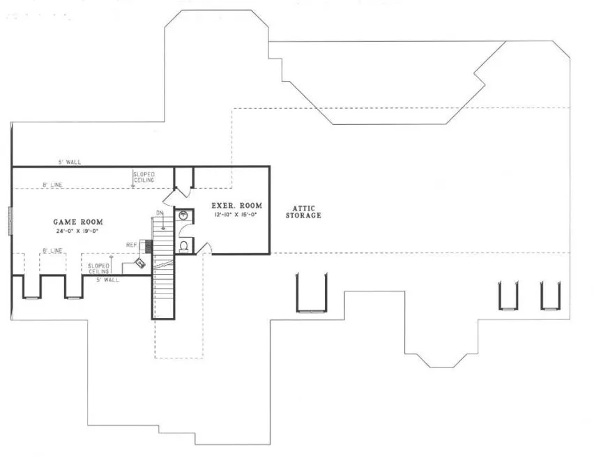 Second Floor Plan for House Plan #314120