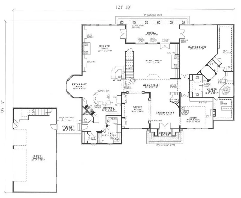 Main Floor Plan for House Plan #315120