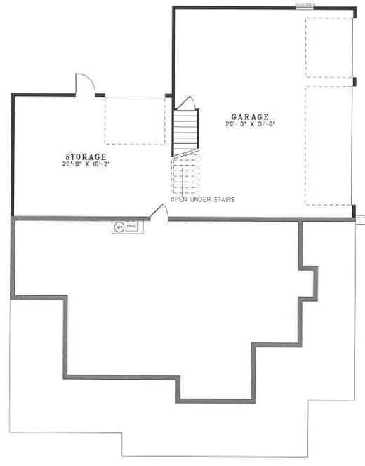 Floorplan lower for House Plan #317120