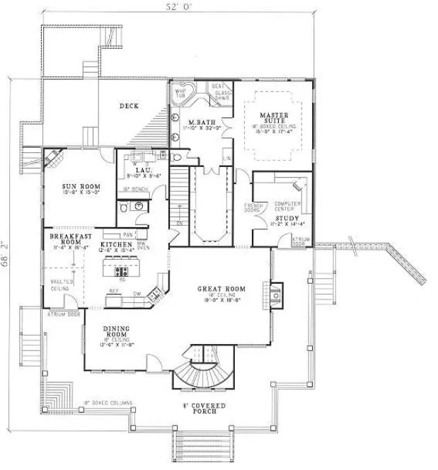 Main Floor Plan for House Plan #317120