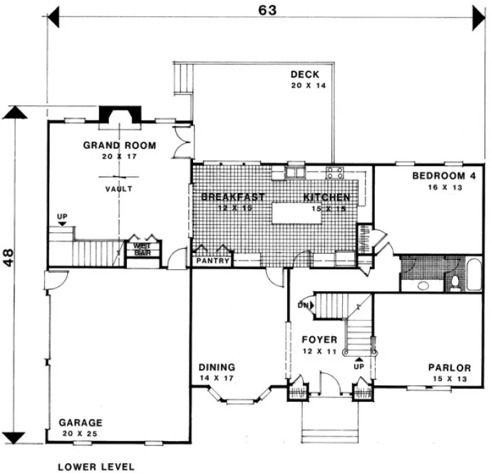 Main Floor Plan for House Plan #271013