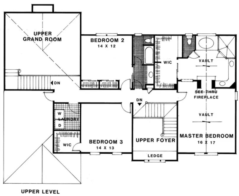 Second Floor Plan for House Plan #271013