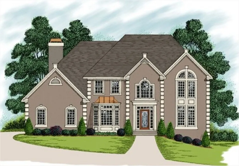 Full Rendering for House Plan #271013