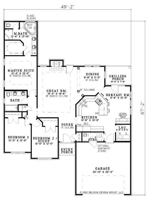 Main Floor Plan for House Plan #319120