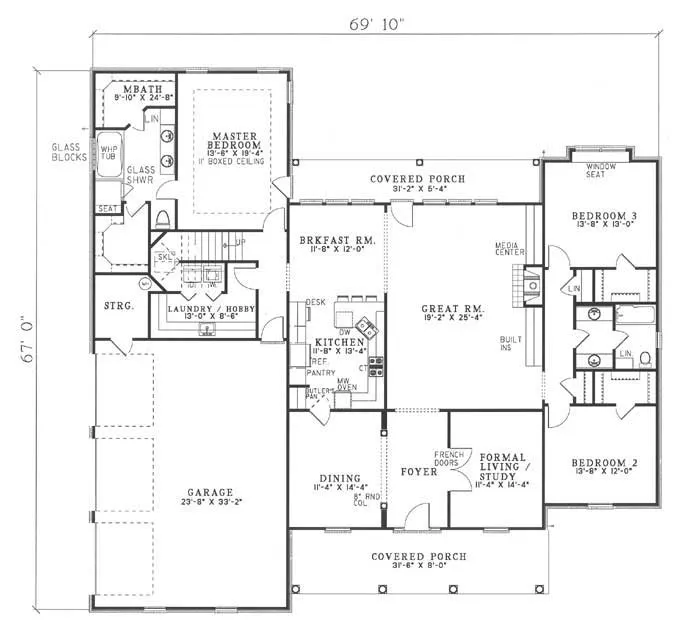 Main Floor Plan for House Plan #313220