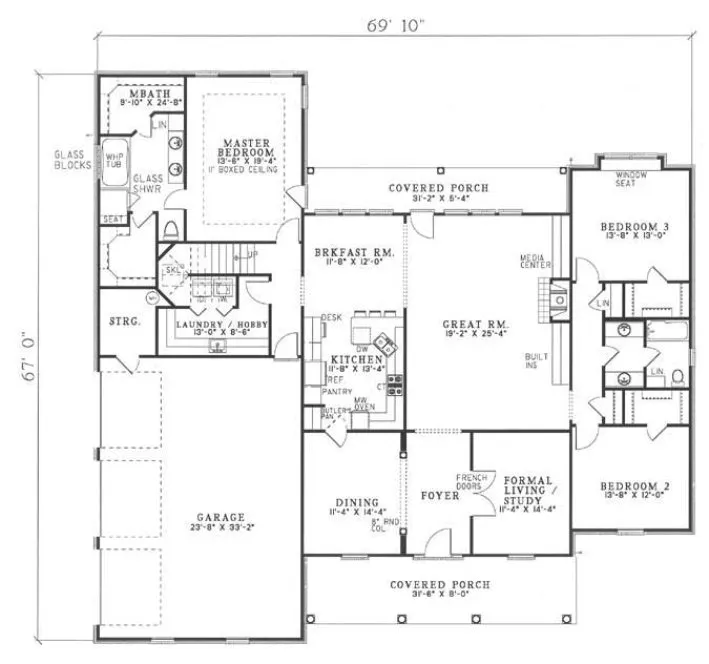 Main Floor Plan for House Plan #313220