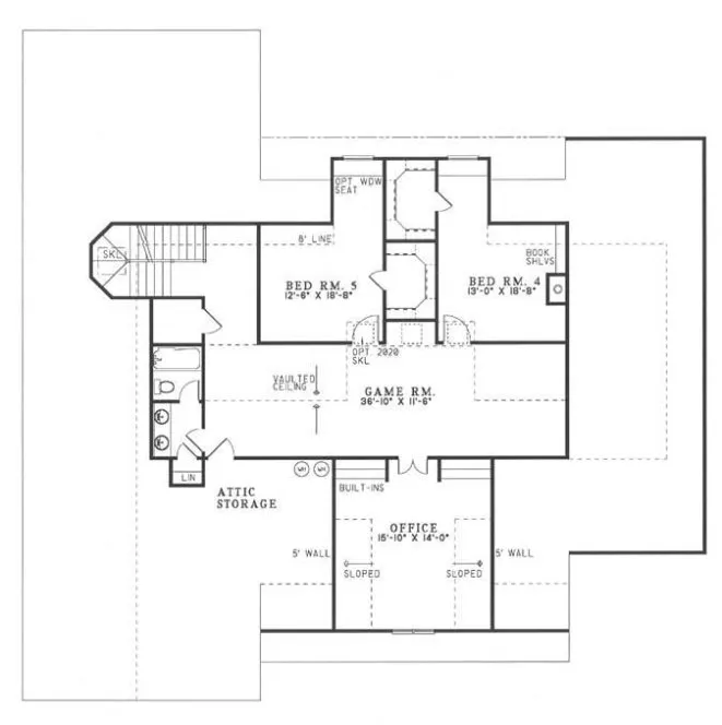 Second Floor Plan for House Plan #313220