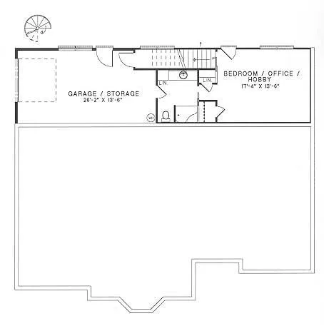 Floorplan lower for House Plan #314220