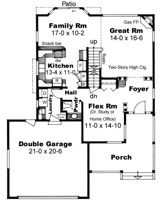 Main Floor Plan for House Plan #202040