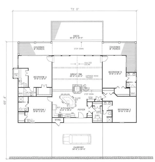 Main Floor Plan for House Plan #316220
