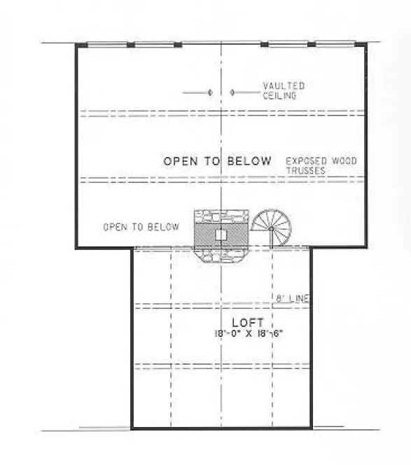 Second Floor Plan for House Plan #316220