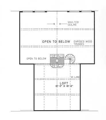 Second Floor Plan for House Plan #316220