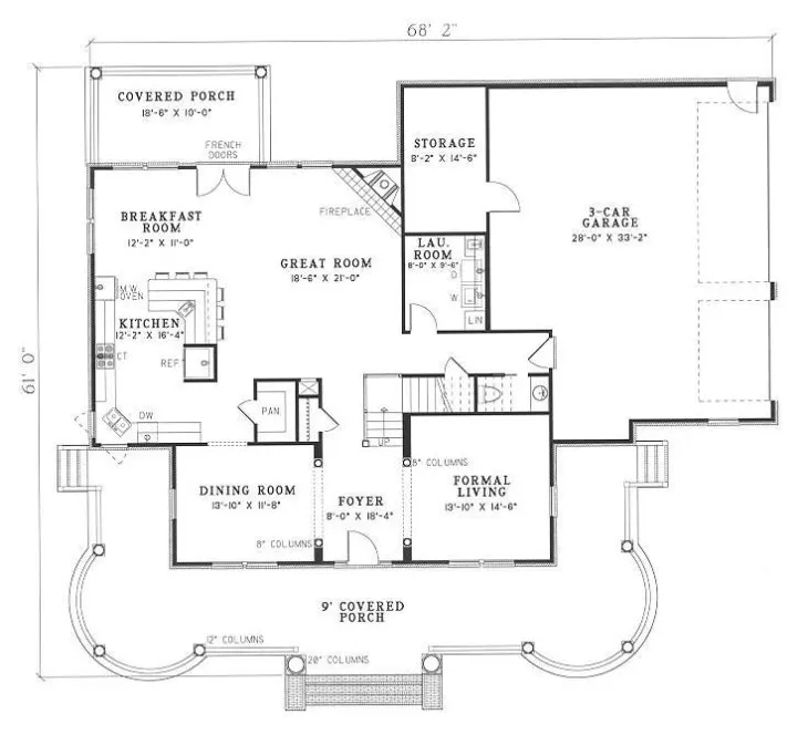 Main Floor Plan for House Plan #310320