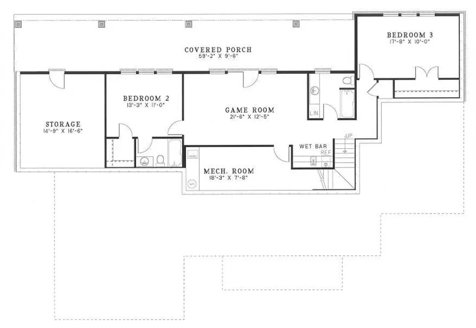 Basement Plan for House Plan #312320