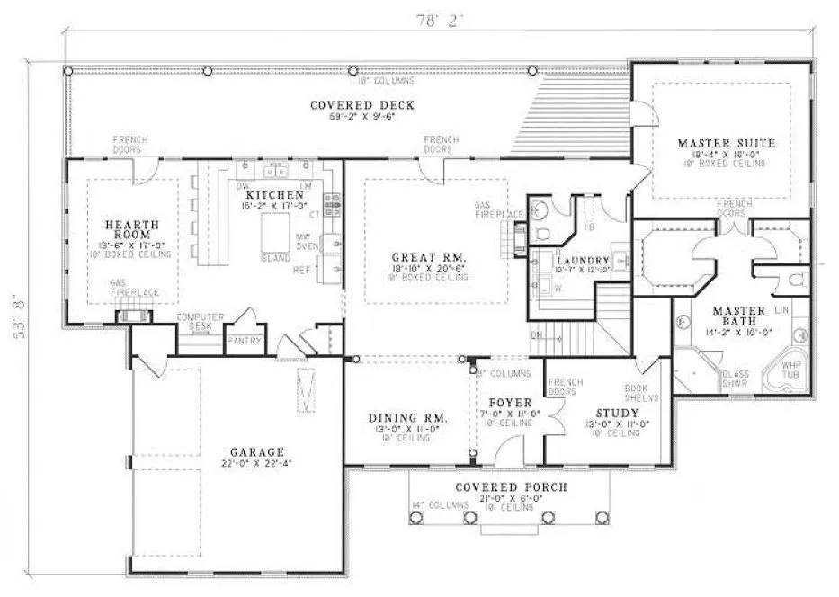 Main Floor Plan for House Plan #312320