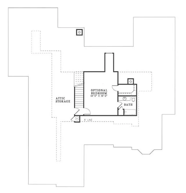 Second Floor Plan for House Plan #317320