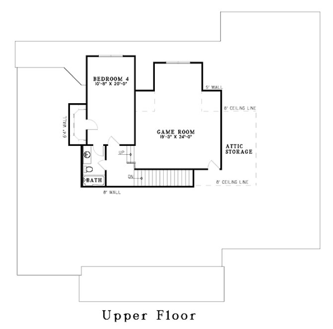 Second Floor Plan for House Plan #310420