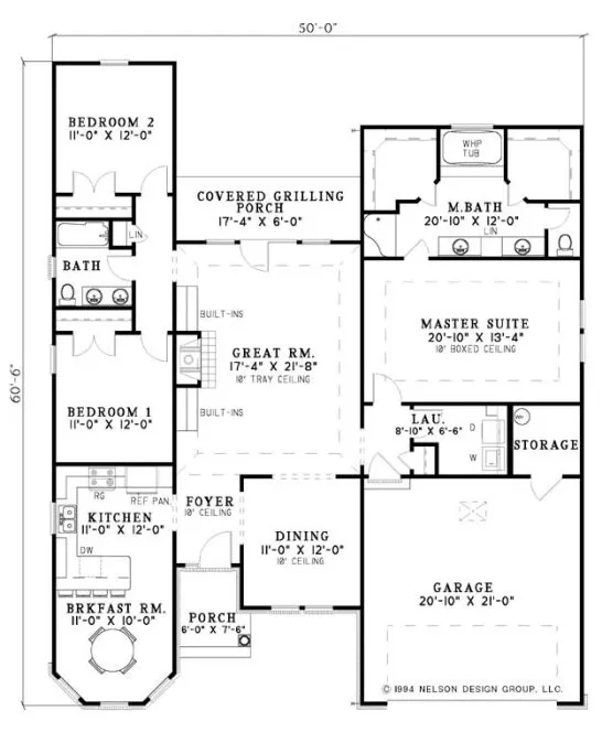 Main Floor Plan for House Plan #314420