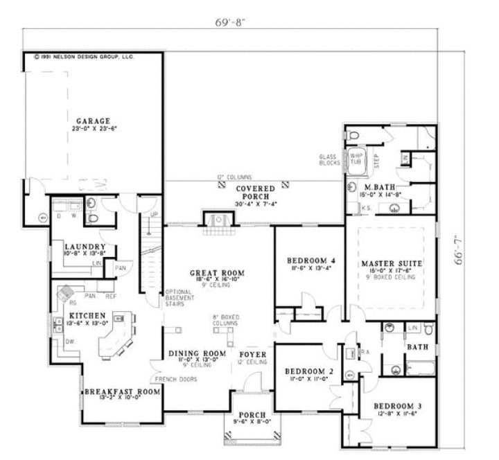 Main Floor Plan for House Plan #310520