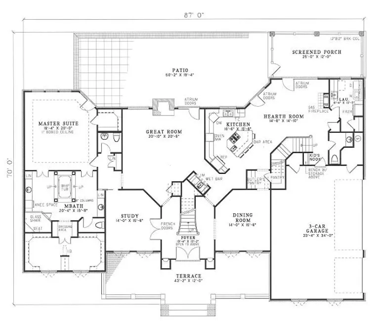 Main Floor Plan for House Plan #313520