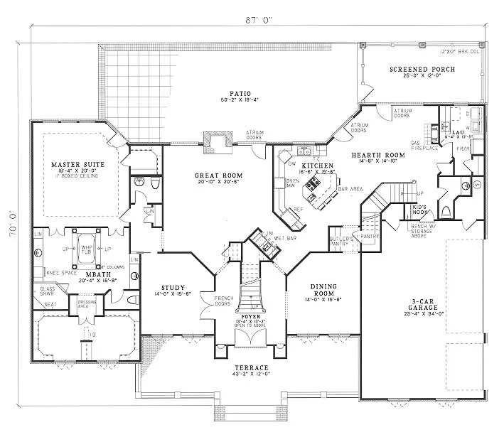 Main Floor Plan for House Plan #313520