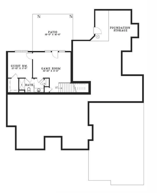 Floorplan lower for House Plan #318520