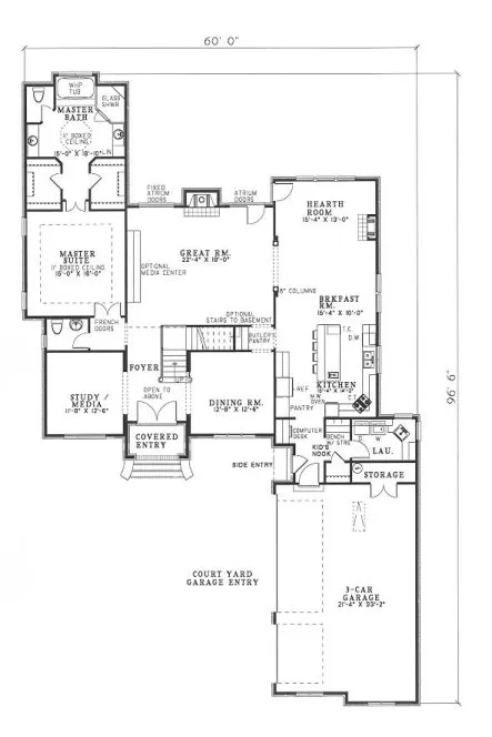 Main Floor Plan for House Plan #319520