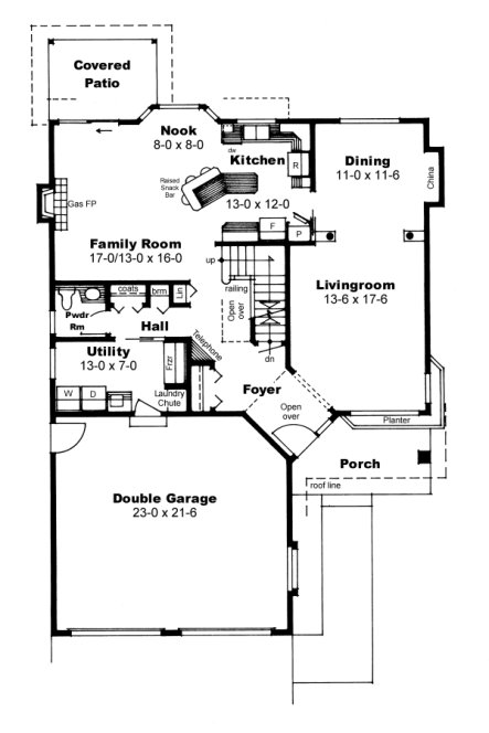 Main Floor Plan for House Plan #202041