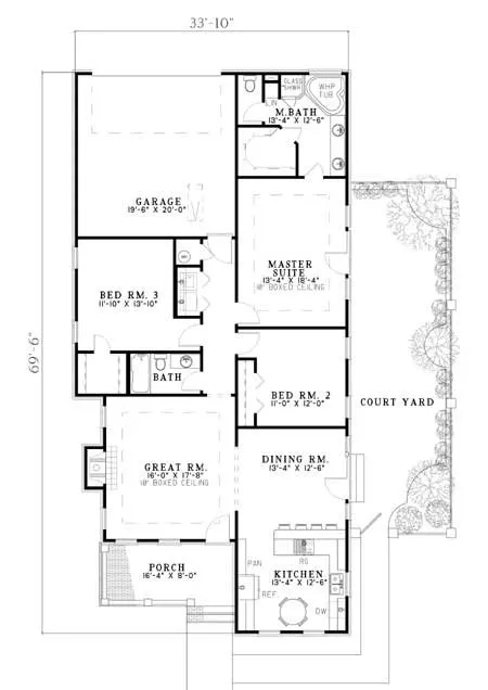 Main Floor Plan for House Plan #318620