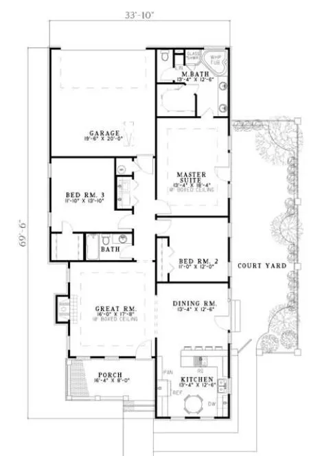 Main Floor Plan for House Plan #318620