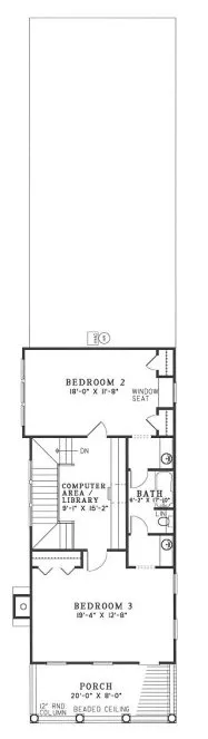 Second Floor Plan for House Plan #319620